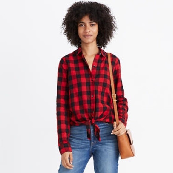 Madewell Tops - Madewell Buffalo Check Flannel Shirt Sz S $79.50